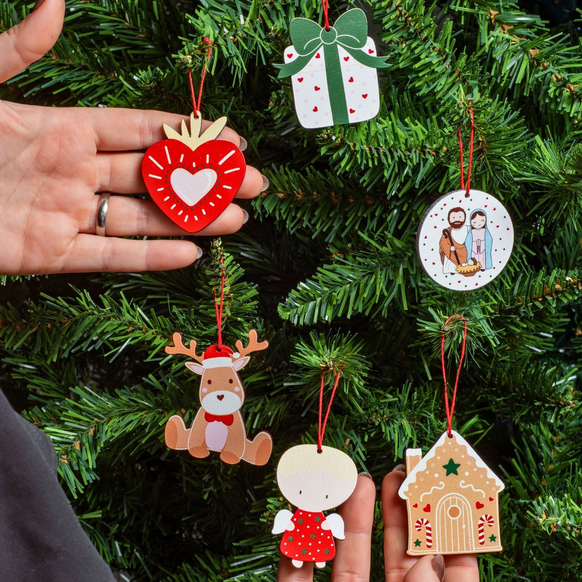 Set de 6 adornos navideños – Navidad