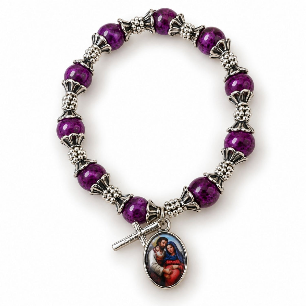 Pulsera Señora del adviento - morada