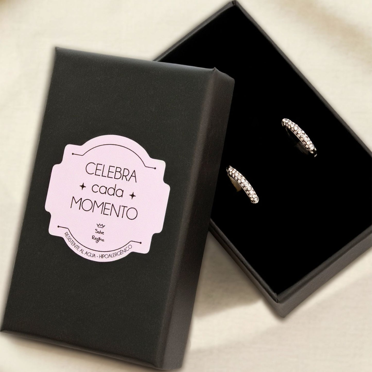 Aretes Reina Máxima acero