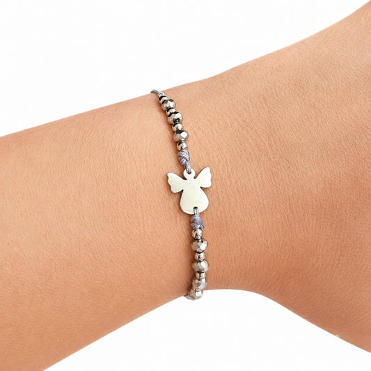 Pulsera ajustable acero ángel de la guarda