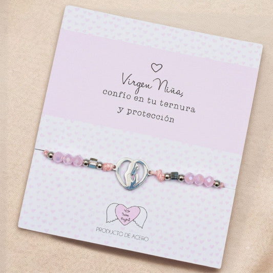 Pulsera acero ajustable Virgen Niña