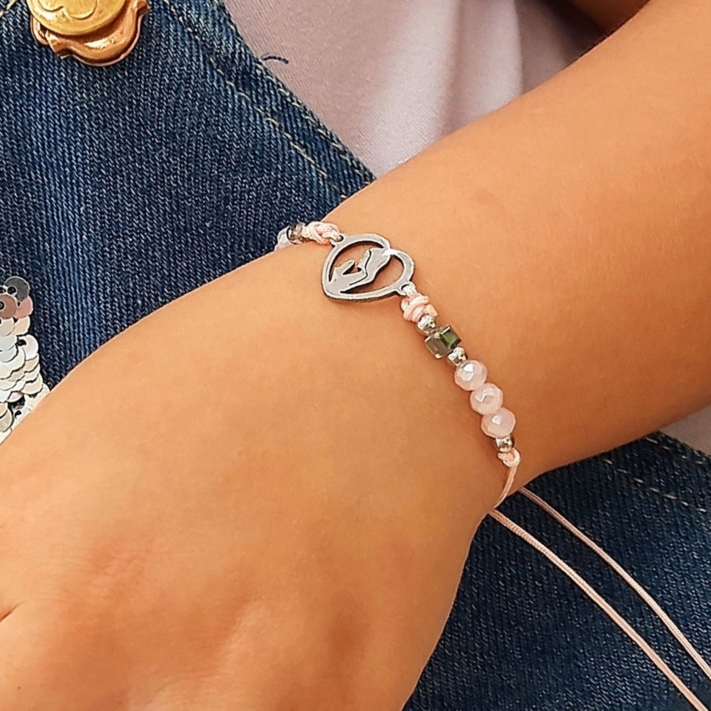 Pulsera acero ajustable Virgen Niña